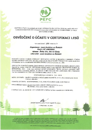 Certifikát PEFC cz